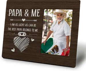 Papa and Me Picture Frames - Papa Gifts for Grandpa, Father's Day, Birthday or Christmas - 4x6 Frame
