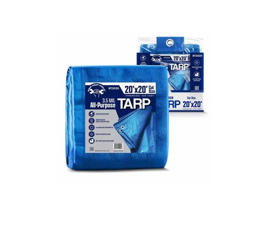 Grip Tight Tools BT2020 20 x 20 ft. Medium Weight Blue Tarp