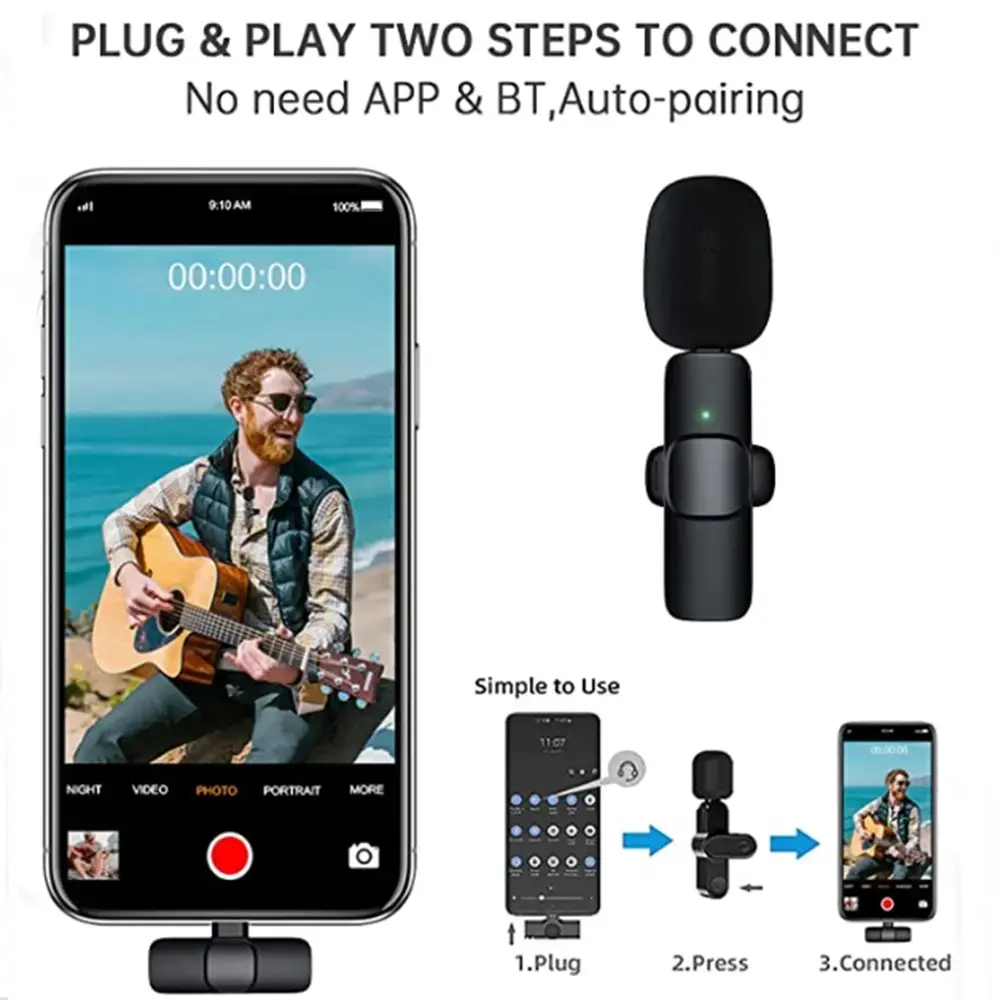 Microphone Wireless Bluetooth Audio for Smartphone Microphone Wireless Bluetooth Audio for Smartphone