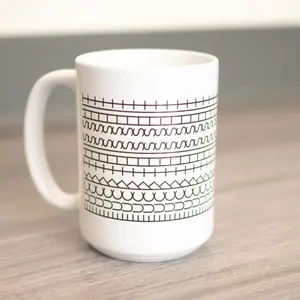 F This Hidden Message Ceramic Mug - Reusable Washable Coffee Cup with Unique Hidden Design Drinkware Tumbler