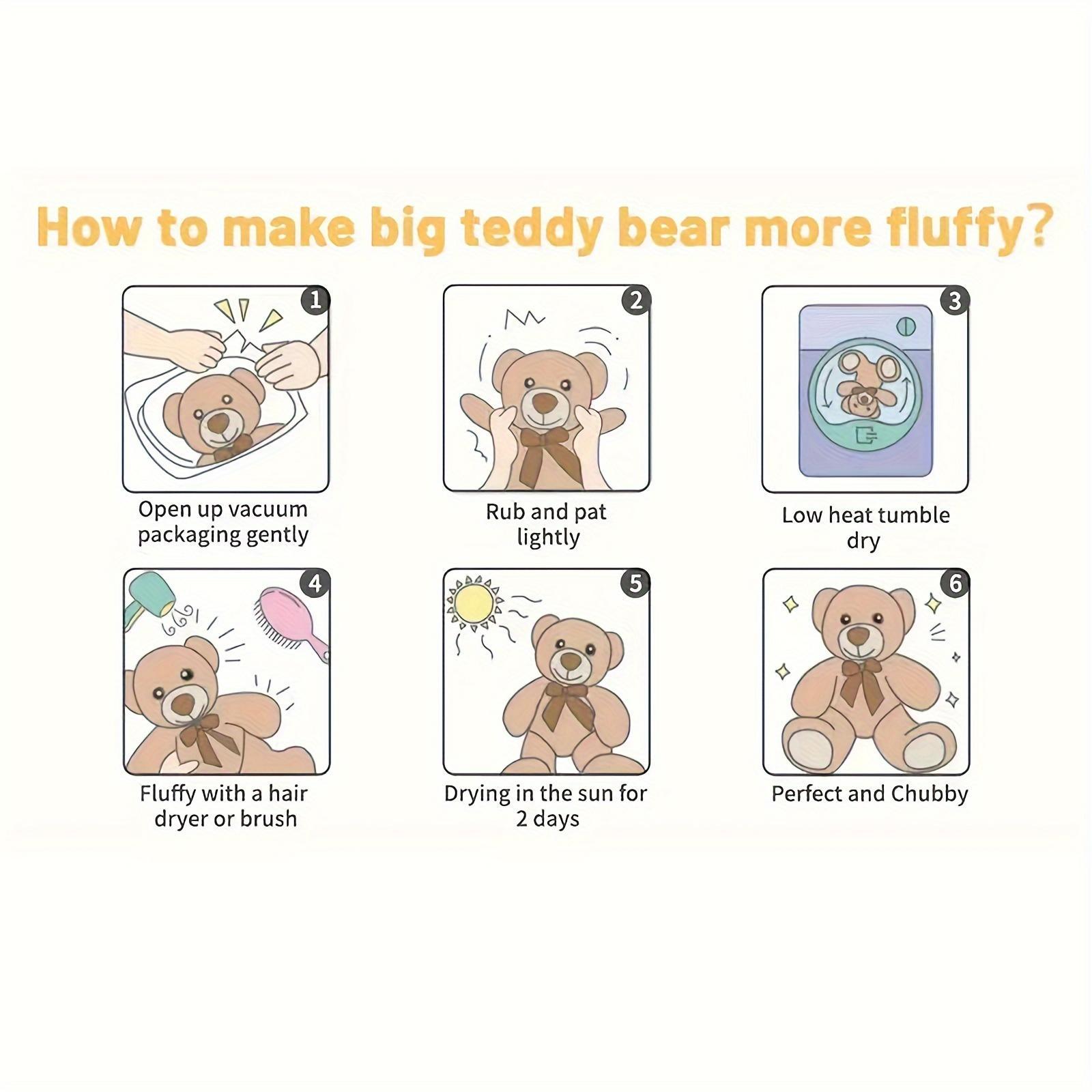 Large Plush Bear Pillow, a Soft Stuffed Toy Ideal for Home Decor, Parties, And As a Delightful Gift for Birthdays And Holidays