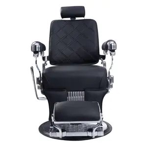 MYS The Founder 8817 Barber Chair Modern Design Stainless Leather Heavy Duty 550 lbs Capacity 360° Rotatable Comfortable Seat