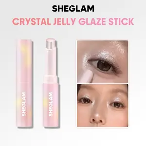 SHEGLAM Crystal Jelly Glaze Stick-Starlit Silver Multi-Use Single Eyeshadow Stick Glitter Shimmer Long-Lasting High Pigment-Effortlessbeauty- Coachella
