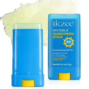 Ikzee Sport Mineral Sunscreen Stick - SPF 50 Zinc Oxide, Sensitive Skin Formula for Adults, 80-Minute Waterproof Sun Protection, 13g Travel Size for Facial & Body Care