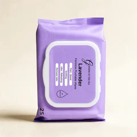 Lavender Feminine Flushable Wipes