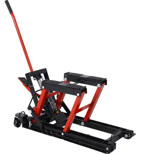 DONEXT Hydraulic Motorcycle Lift Jack - 1500 LBS Capacity ATV Scissor Lift, Portable 4-Wheel Table with Tire Flipping Machine for Automotive & Motorcycle Repair