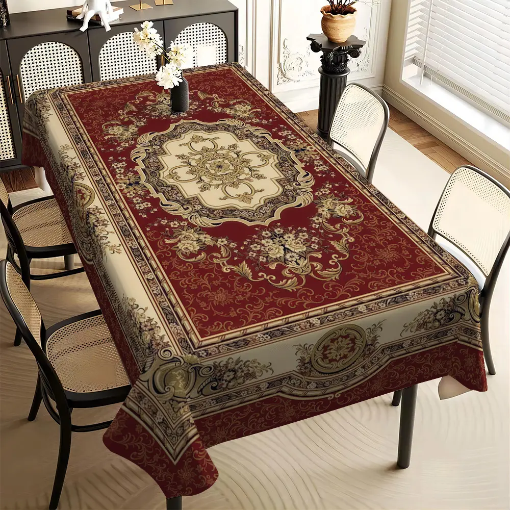 EastJia Made in USA European Vintage Floral Print Square & Rectangle Polyester Tablecloth,WHIMCHOIT, Washable Reusable, Ideal for Home Holiday Parties & All-Season Decor summerwins Outdoor Patio Patio Outdoor Furniture