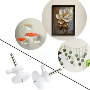 40-Pack Strong Invisible Wall Hooks | Ideal for Hanging Wedding Photos, Embroidery, and Art Prints, No-Drill Mini Invisible Nails, Plastic Frame Hanging Wall Art Organizer, Decor Organizer, Hangers