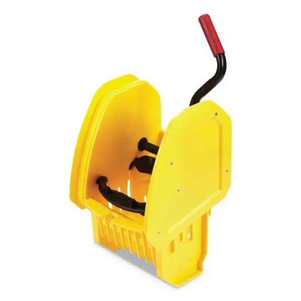 RCP WaveBrake 2.0 Durable Plastic Down-Press Wringer Bucket, Yellow, 11.571in Width, 12.58in Depth, 27.447in Height, Wringing Home Care Tool for Effortless Floor Cleaning with Wringer Buckets