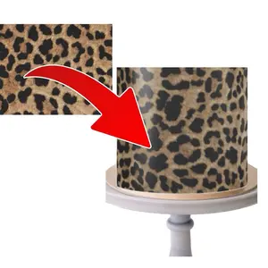 Dark leopard print edible cake wrap, icing sheet , cheetah animal pattern