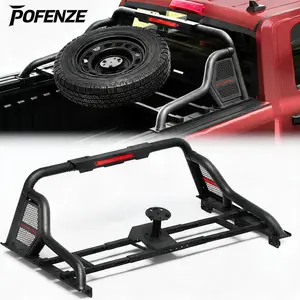 POFENZE-NADIA Heavy-Duty Adjustable Truck Roll Bar Chase Rack for Full-Size Trucks, Compatible with CHEVROLET COLORADO,TOYOTA TACOMA, NISSAN FRONTIER, JEEP GLADIATOR,HYUNDAI SANTA CRUZ, GMC CANYON, FORD RANGER, HONDA RIDGELINE Universal Steel Bed frames