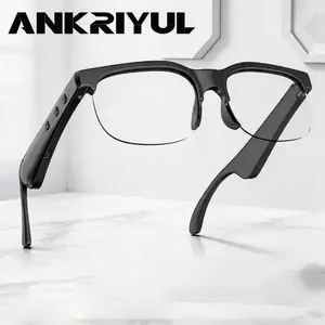 ANKRIYUL Multifunctional Audio Sunglasses, Wearable Smart Sound Glasses, Dual-Color Design, Physical Buttons, Non-Water-Resistant, for Daily Use