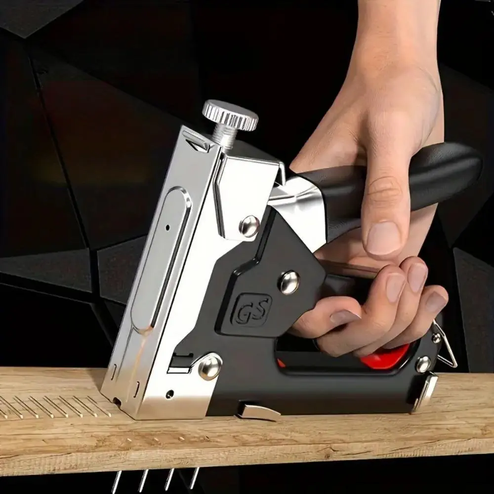 4 in 1 Heavy-duty Nailing Machine, Manual Nail Gun with Handle for T-shaped, U-shaped, I-shaped, and N-shaped Nails, Suitable for Professionals & DIY Enthusiasts, Tool, Hardware, Nailgun