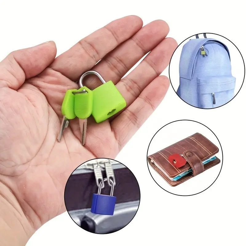 Copper Core Lock for Luggage and Cabinets, Colorful Small Lock for Student Dorms, Portable Travel Lock, Anti Theft Padlock, High Security Padlock, Secure Your Belongings, Security Lock
