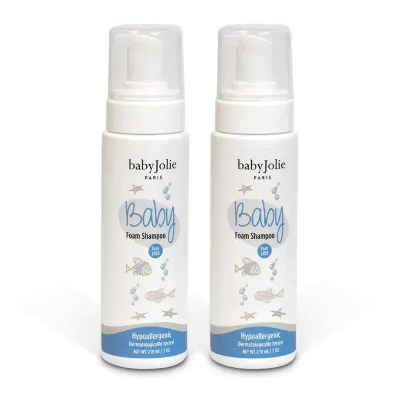 Baby Jolie Baby Shampoo Foam Paris, With tear-free formula. Cradle Cap Shampoo for Babies Gentle and Safe for Newborns and Toddlers | 7oz (210ml) 2Pk