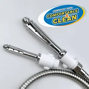 Metal flush, Holding a shower head, douche, shower, toilet cleaner, bathroom supplies, Apply to toilet, bathroom, kitchen, Bathroom Bidet Sprayer