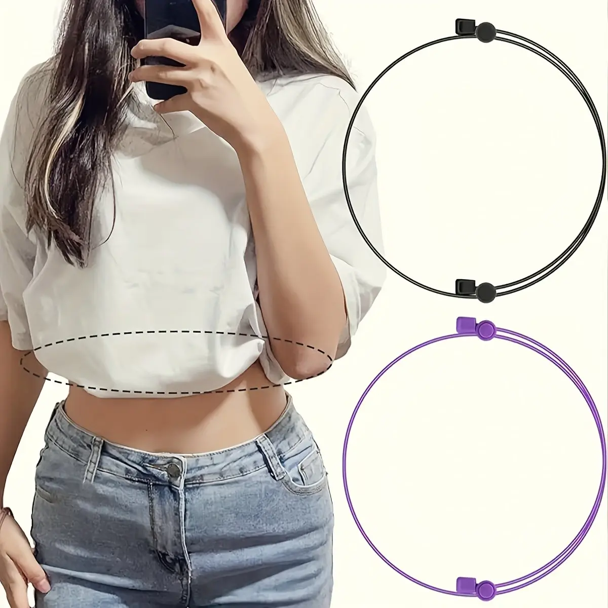 Women's Adjustable Shirt Belly Band, Elastic Navel Belt, Seamless Design, Waist Shaper, Smooth Texture, Suitable for Tops, Sweaters, Shirts, Adjustable Stretch Belt, Elastic Waist Belts