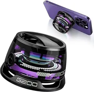 G200 Magnetic Bluetooth Speaker,Multifunctional Bluetooth Speaker,Magnetic Mini Small Bluetooth Speaker with Lights LED Waterproof,Phone Stand Bluetooth Speaker