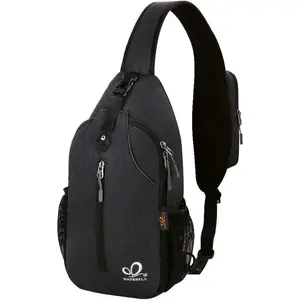 Crossbody Sling Backpack Sling Bag Travel Hiking Chest Bag Daypack WATERFLY