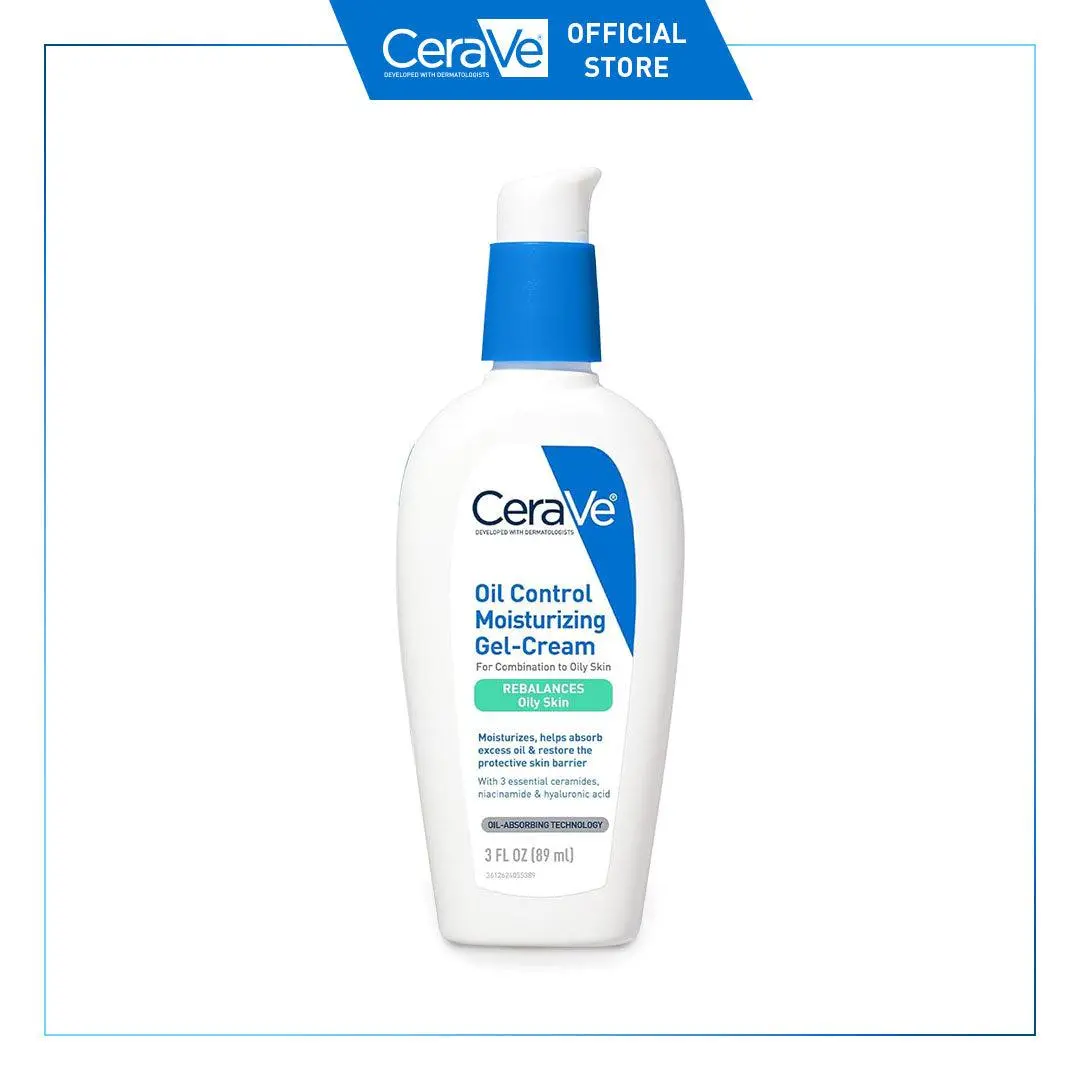 CeraVe Oil Control Face Moisturizing Gel-Cream | Combination to Oily Skin | Rebalances Oil CeraVe Oil Control Face Moisturizing Gel-Cream | Combination to Oily Skin | Rebalances Oil