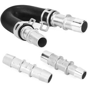 Upgrade Aluminum Engine Heater Core Bypass Kit, Includes Interchangeable 5/8" and 3/4" Hose Fittings, Direct Replacement with Quick Installation
