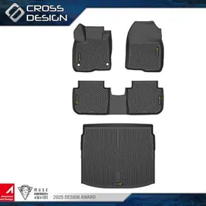CROSSDESIGN All Season 3D 4pcs Floor Mats + Cargo Liner Fit For 2023-2024 Honda CR-V TPE  Upgraded Version