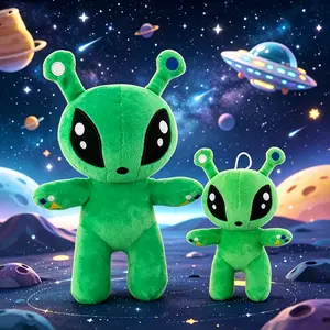 Cute Green Alien Plush Toy, Big-Eyed Cartoon Doll, Soft and Quirky Stuffed Plush