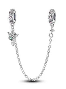 Spring Hummingbird Rubber Safety Chain, Simple Design Charm Bead, Fashion Bracelet Making Chain, Modern Fashion Accessories, Women DIY Jewelry Craft Supplies, DIY Beaded Bracelet, Fashionable Bracelet, Modern Versatile Accessories