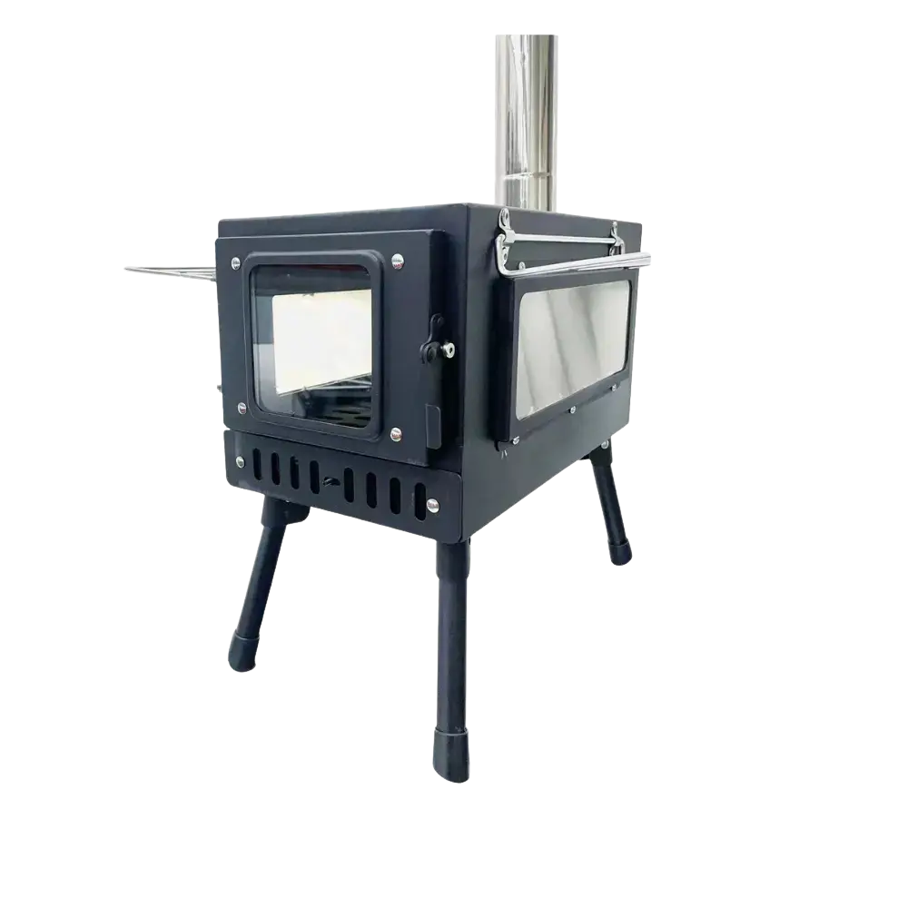 Naturnest Firewood Hot Tent Stove, Ultra-Light & Foldable, Heats Efficiently, Features Viewing Window Outdoor Cooking Equipment Camping Cooking