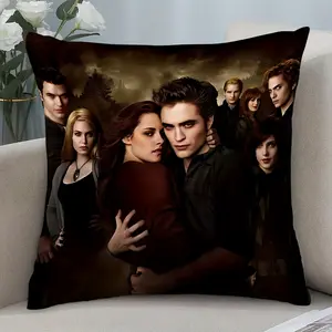 Twilight Saga Edward & Bella Dual-Sided Print Pillow Cover - Zipper Closure, Machine Washable Polyester, Contemporary Home Decor for Living Room, Bedroom, Office - Gift for Twilight Fans (Pillow Insert Not Included), Decorative Pillow Covers