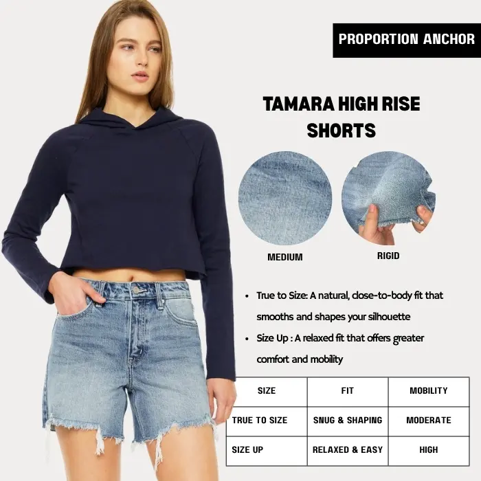 [PROPORTION ANCHOR] KANCAN - Tamara Women's Denim High Rise Shorts