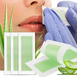 30 Sheets Aloe Vera Infusion Wax Strips for Lip Hair Removal, Quick Pain-Free Smooth Skin, Suitable for Underarms, Lips, Cheeks, Fingers, Unisex, Body Care