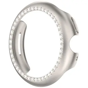 Half-Enclosure Protective Case for Google Pixel Watch 1/2/3 41mm Single-Diamond Cut PC Shell, Compatible with Google Pixel Watch3 45mm