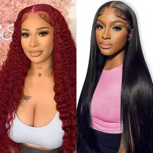 NEW{Combo sale 22"&22"}" 2 wig " Color Curly 13x4 Lace Front Wigs Human Hair with Baby Hair 180% Density Human Hair Wigs for Women