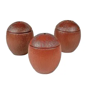 16 oz. Coconut Reusable BPA-Free Plastic Cups with Lids - 12 Ct.
