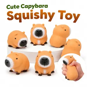 New Squeeze Ball Realistic Capybara Soft Squeeze Toys,Cute Capybara Stress Relief Toy Glitter Fidget Toys Cute Simulation Capibara Toy Fidget Toys for Kids Youth Adult, Party Favors Anxiety Relief Squishy Toys Baby squishy toy,squeezy squishies