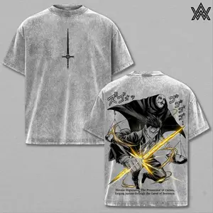 Hiromi Higuruma Tee Washed – Jujutsu Kaisen Washed Anime Manga T-Shirt, Vintage Washed Justice Domain Judge Graphic Tee, Unisex Oversized Streetwear Shirt, Verdict Execution Anime Aesthetic Tee, Gift for JJK Fans