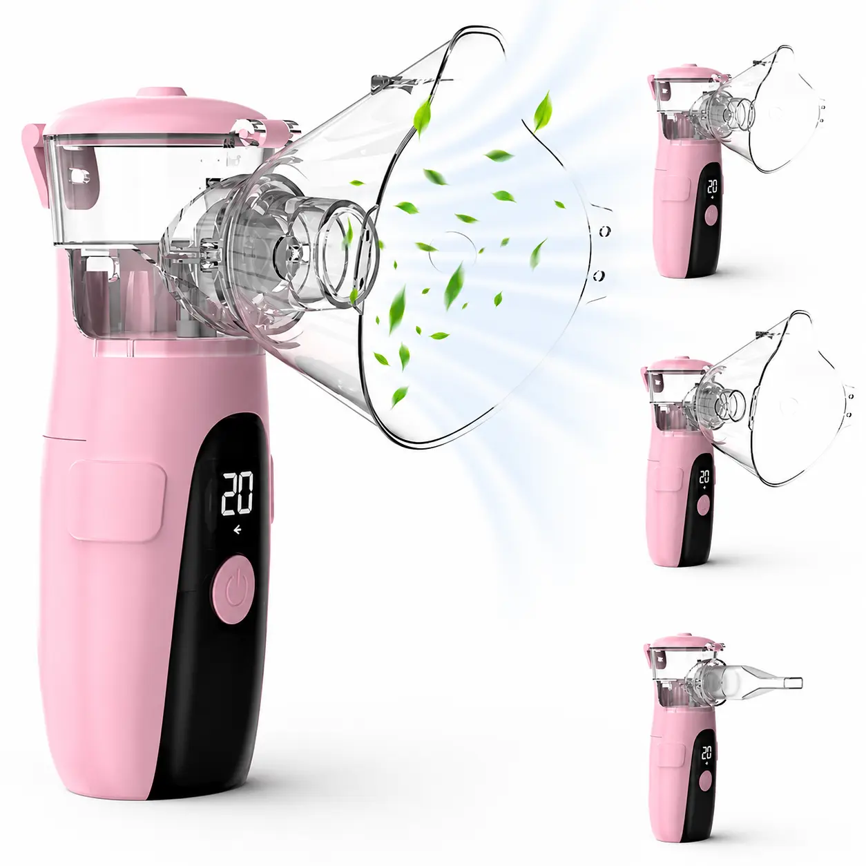 Travel Size Smart Hydrating Nebulizer - USB-Rechargeable Battery-Powered Cordless Low Noise Beauty & Personal Care Appliance, Self-Cleaning Mode, 3 Modes, Mouthpiece Included, Gentle for Sensitive Skin Adults & Children, Ideal for Home Use