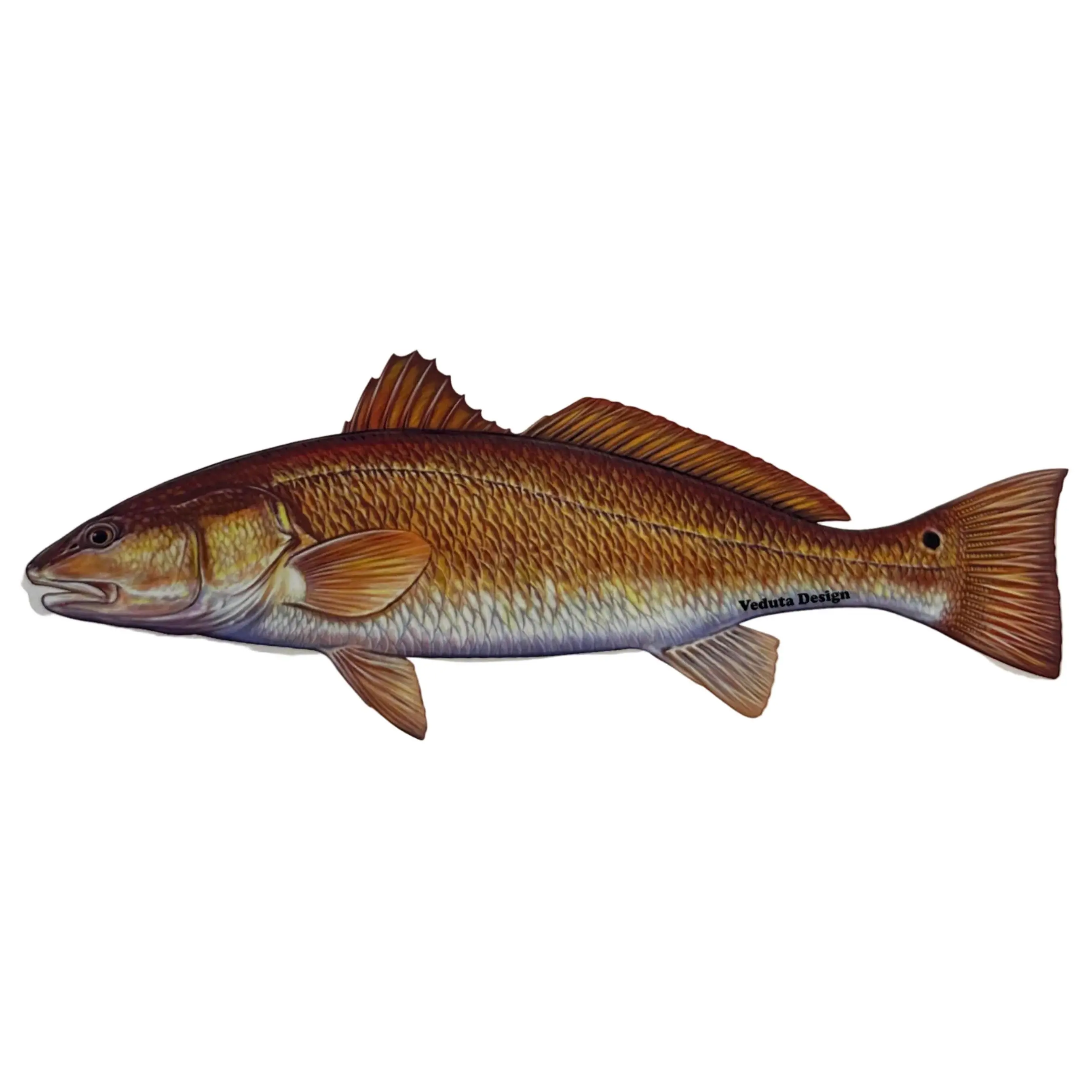 Fishing Sticker - Large Saltwater Redfish Vinyl Film for Boats, Coolers, Outdoor Gear