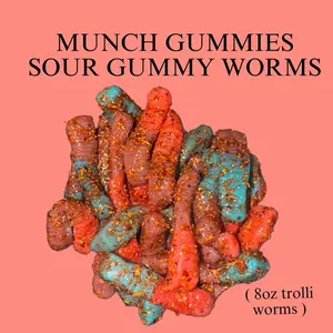 munch gummies ~ fruit GUMMY WORM snack