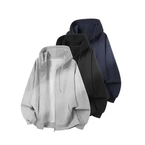 Zip Up Hoodie Vintage Washed Hoodies Streetwear Hooded Sweatshirts Jackets Unisex zip up hoodie?? Menswear Soft Casual Stylish Tops Plain Long Sleeve??gift??