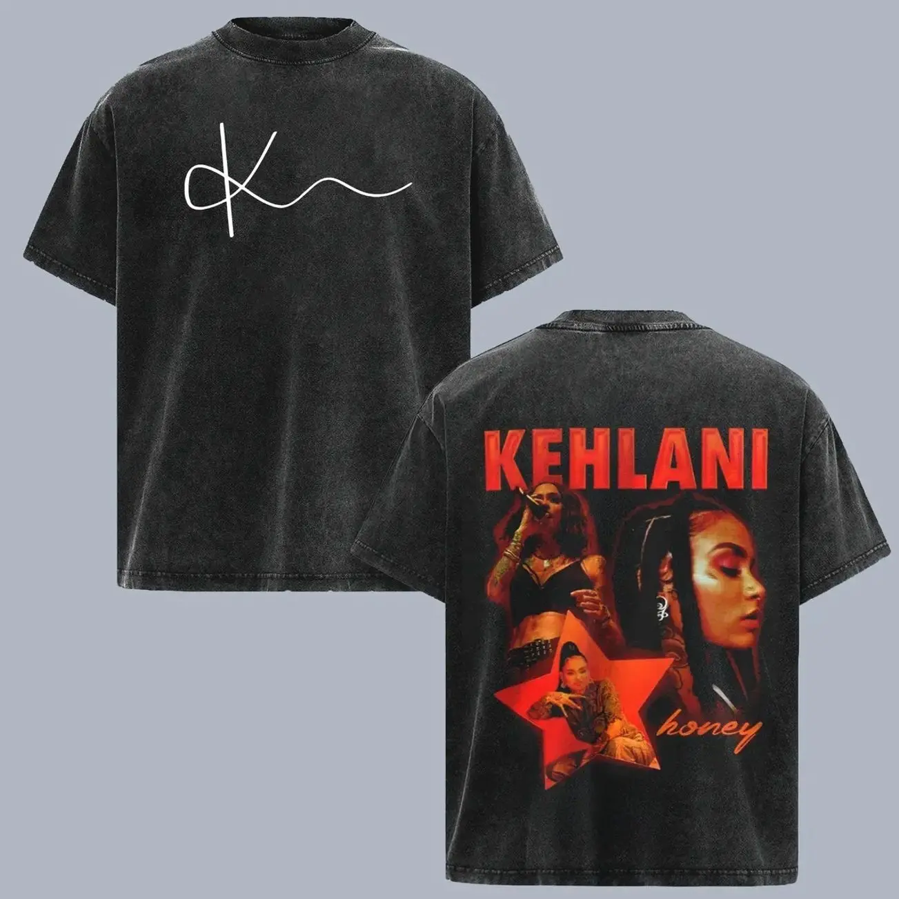 Kehlani Honey Vintage Graphic Tee, R&B Music Collage Shirt, Retro Singer Aesthetic T Shirt, Double Sided Oversized Concert Merch, Heavyweight Unisex Streetwear Tee, Music Fan Gift Apparel Top CK8