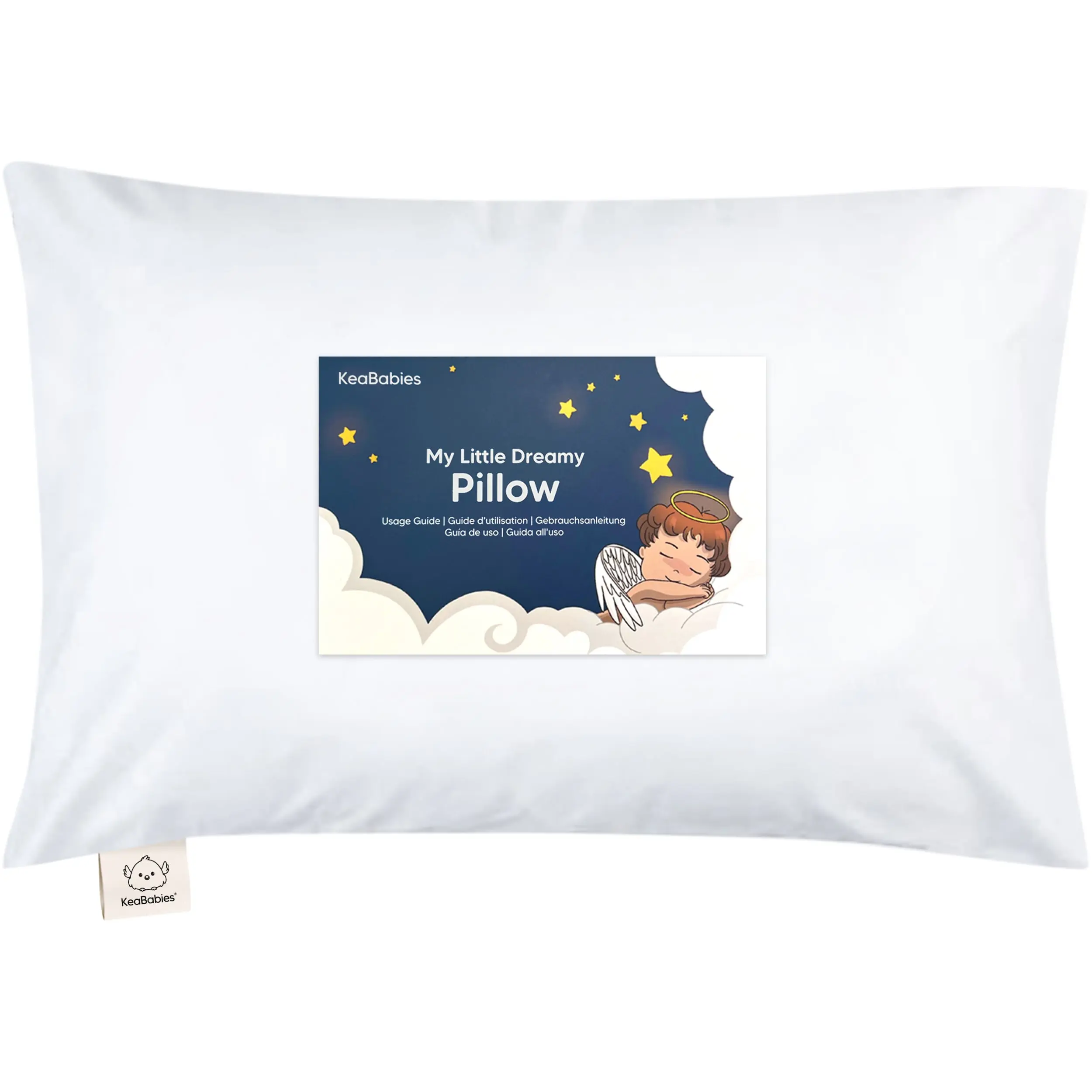 Toddler Pillow with Pillowcase - 13x18 My Little Dreamy Kids Travel Bed Pillows for Sleeping, Organic Cotton Small Pillowcase, Soft & Breathable, Machine Washable, Toddlers 2-5 years old