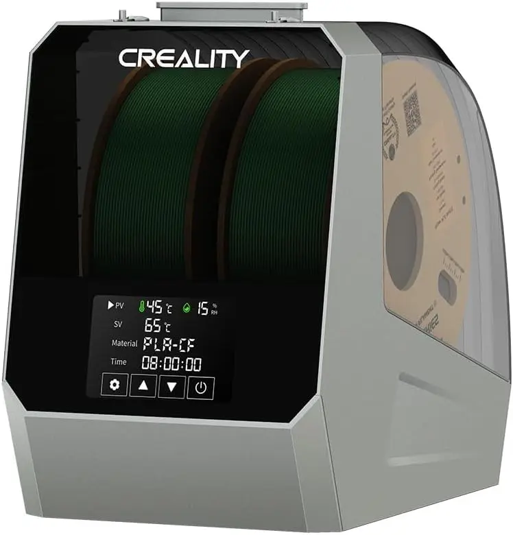 Creality Space Pi Filament Dryer Plus, 2 Spools Filament Storage Box, Double 360° Heating Drying with Fan&Touch Screen, 3D Printer Filament Spool Holder, Dehydrator 1.75/2.85/3mm PLA PETG ABS TPU