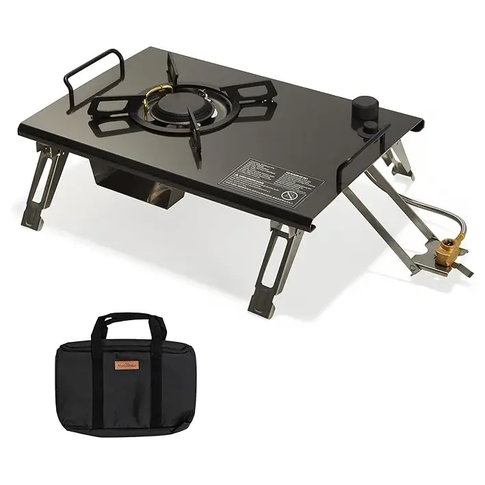 Naturehike Camping Gas Stove for IGT Table, Folding Isobutane Stove with Carry Bag, Portable Camp Stove for Outdoor Car Camping Cooking Tailgating Hiking Essentials