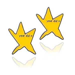 2 Pack Star Shaped Brooch, Creative Star Design Brooch, Fashion Accessories for Women & Men, Cute Enamel Pin Suitable for Backpacks, Jeans, Scarves, Hats Decoration, Jewelry