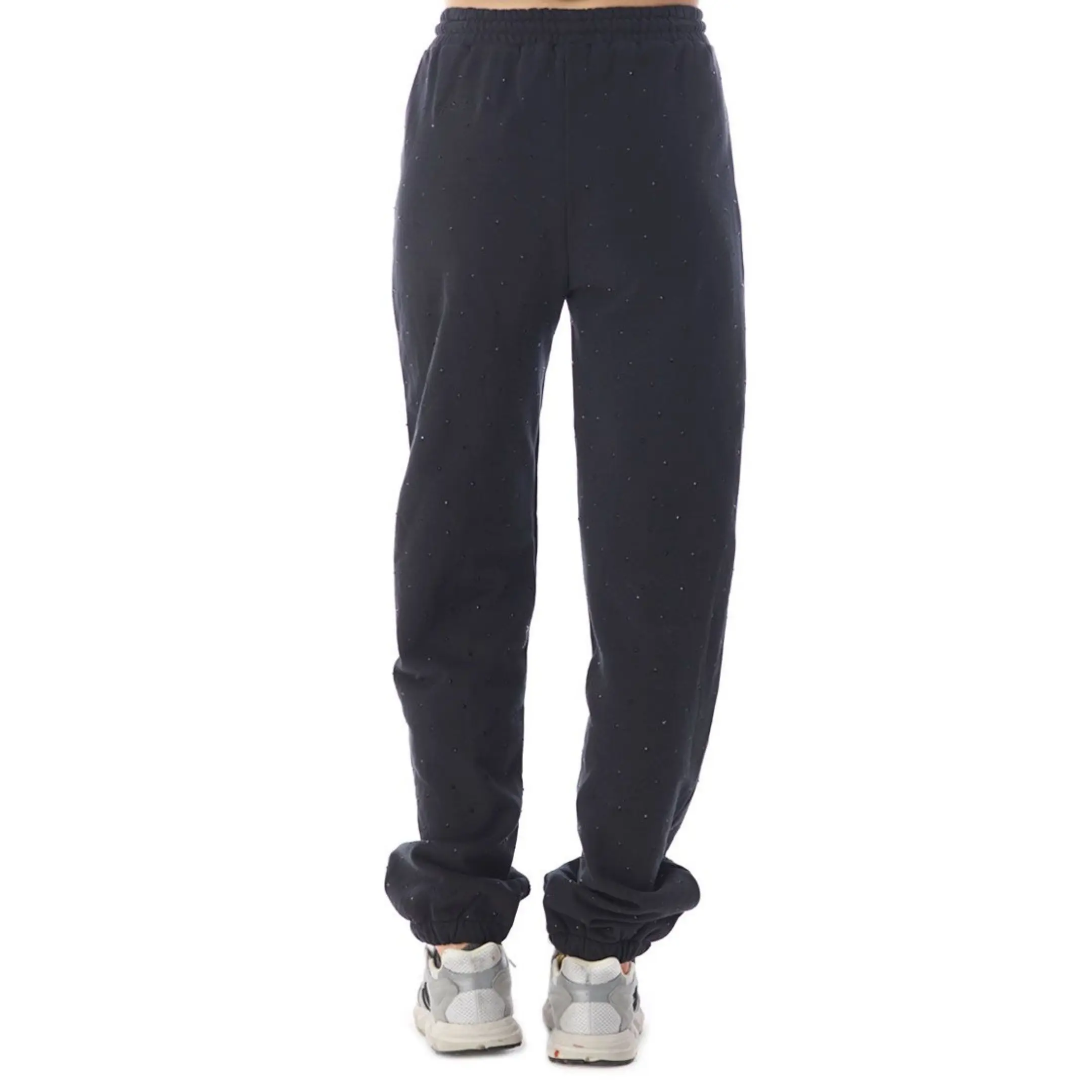 Heaven Graeson Women's Black Comfortable Rhinestone Sweatpants