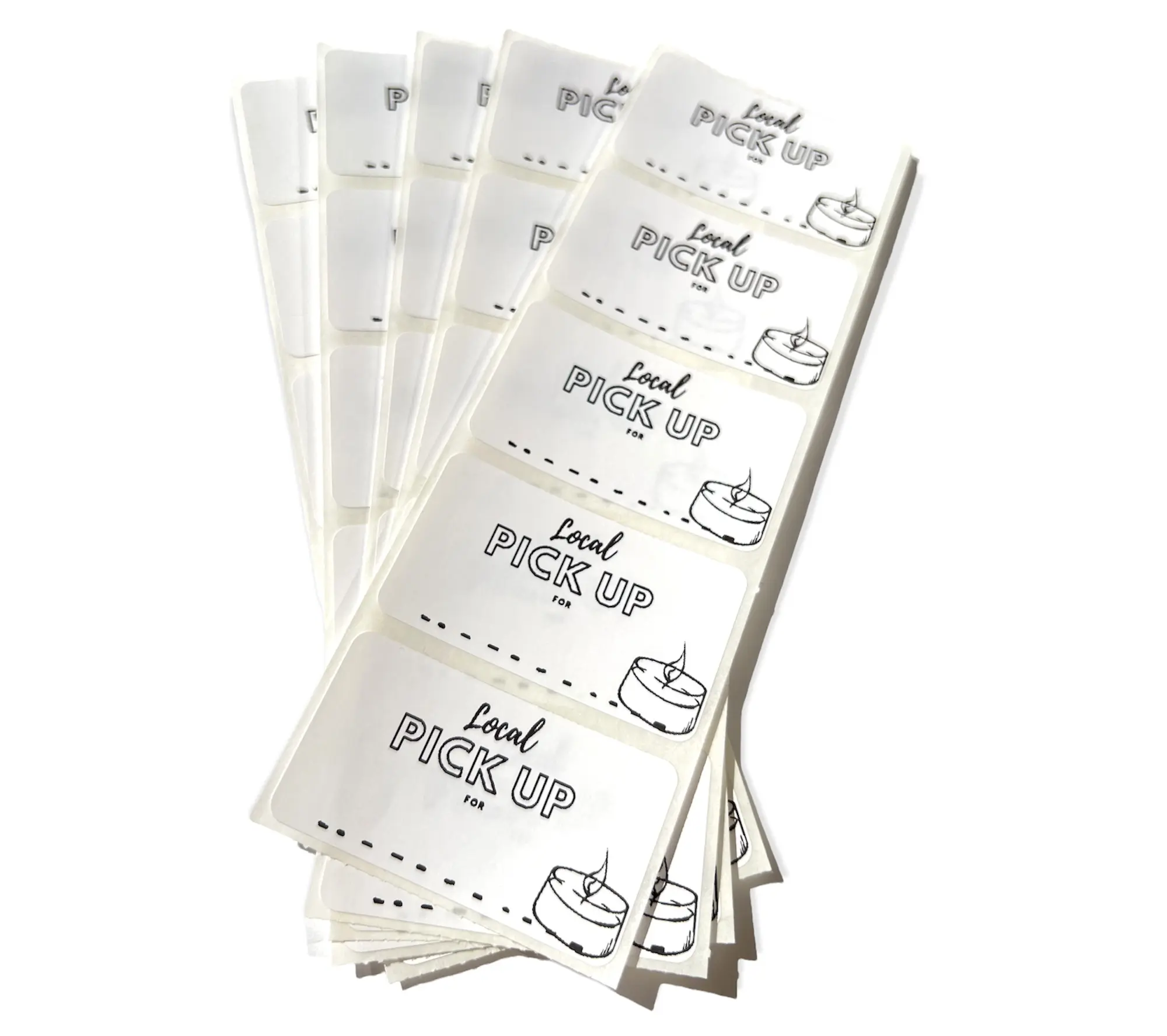 Local Pick up candles labels, labels, small business labels, small business supplies