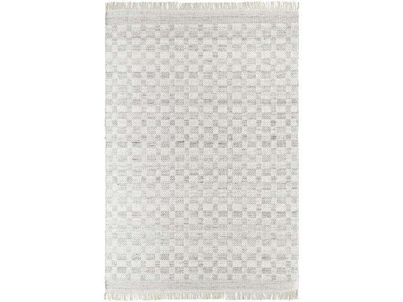 Livabliss MDI2342-3656 Handmade Modern Geometric Wool-Face Multi-Color Light Gray Flat Weave Decorative Rug, 3'6"x5'6" Rectangle, Bedroom & Dining Room Indoor Home Décor, Spot Clean - Dry Clean Only, Bedroom Rug