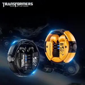 TRANSFORMERS TF-T23 Wireless Headphones, Half In-ear Earphone with Charging Case, Bluetooth-compatible HD Stereo Earbuds for Gaming & Sports, True Wireless Headphones